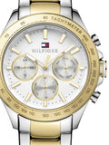  Shop Authentic Tommy Hilfiger Hudson Chronograph White Dial Two Tone Steel Strap Watch For Men - 1791226 - Luxxuri