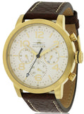  Shop Authentic Tommy Hilfiger Jake Quartz White Dial Brown Leather Strap Watch for Men - 1791231 - Luxxuri