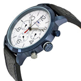  Shop Authentic Tommy Hilfiger Jake Multi Function Quartz White Dial Black Leather Strap Watch for Men - 1791235 - Luxxuri