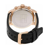  Shop Authentic Tommy Hilfiger Jake Multifunction White Dial Black Leather Strap Watch for Men - 1791236 - Luxxuri