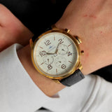  Shop Authentic Tommy Hilfiger Jake Multifunction White Dial Black Leather Strap Watch for Men - 1791236 - Luxxuri