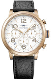  Shop Authentic Tommy Hilfiger Jake Multifunction White Dial Black Leather Strap Watch for Men - 1791236 - Luxxuri