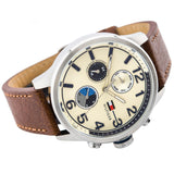  Shop Authentic Tommy Hilfiger Jackson Multi-Function Silver Dial Brown Leather Strap Watch for Men - 1791239 - Luxxuri