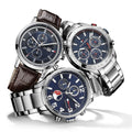  Shop Authentic Tommy Hilfiger Jackson Chronograph Blue Dial Silver Steel Strap Watch for Men - 1791242 - Luxxuri