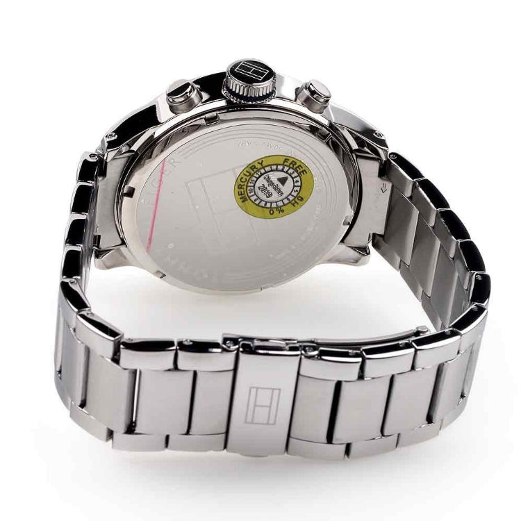  Shop Authentic Tommy Hilfiger Jackson Quartz Black Dial Silver Steel Strap Watch for Men - 1791243 - Luxxuri