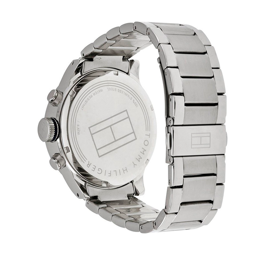  Shop Authentic Tommy Hilfiger Jackson Quartz Black Dial Silver Steel Strap Watch for Men - 1791243 - Luxxuri