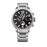  Shop Authentic Tommy Hilfiger Jake Chronograph Black Dial Silver Steel Strap Watch for Men - 1791234 - Luxxuri