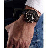  Shop Authentic Tommy Hilfiger Dean Chronograph Quartz Black Dial Black Leather Strap Watch for Men - 1791273 - Luxxuri