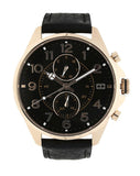  Shop Authentic Tommy Hilfiger Dean Chronograph Quartz Black Dial Black Leather Strap Watch for Men - 1791273 - Luxxuri