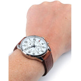  Shop Authentic Tommy Hilfiger Dean Quartz Multifunction White Dial Brown Leather Strap Watch for Men - 1791274 - Luxxuri