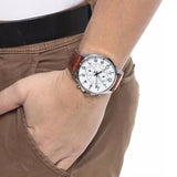  Shop Authentic Tommy Hilfiger Dean Quartz Multifunction White Dial Brown Leather Strap Watch for Men - 1791274 - Luxxuri