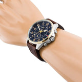  Shop Authentic Tommy Hilfiger Dean Multifunctional Blue Dial Brown Leather Strap Watch for Men - 1791275 - Luxxuri