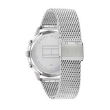  Shop Authentic Tommy Hilfiger Dean Chronograph White Dial Silver Mesh Bracelet Watch for Men - 1791277 - Luxxuri