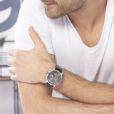  Shop Authentic Tommy Hilfiger Keagan Quartz Grey Dial Black Leather Strap Watch for Men - 1791289 - Luxxuri