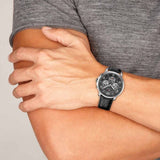  Shop Authentic Tommy Hilfiger Keagan Quartz Grey Dial Black Leather Strap Watch for Men - 1791289 - Luxxuri