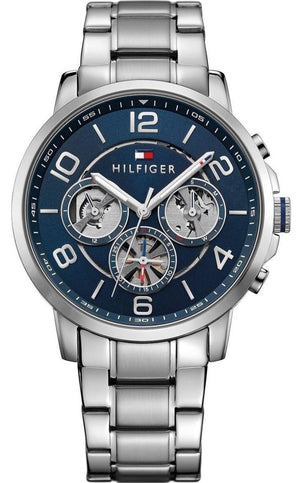  Shop Authentic Tommy Hilfiger Keagan Blue Dial Silver Steel Strap Watch for Men - 1791293 - Luxxuri