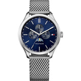  Shop Authentic Tommy Hilfiger Oliver Quartz Blue Dial Silver Mesh Bracelet Watch for Men - 1791302 - Luxxuri