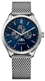 Shop Authentic Tommy Hilfiger Oliver Quartz Blue Dial Silver Mesh Bracelet Watch for Men - 1791302 - Luxxuri