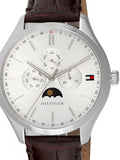  Shop Authentic Tommy Hilfiger Oliver Quartz White Dial Brown Leather Strap Watch for Men - 1791304 - Luxxuri