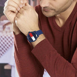  Shop Authentic Tommy Hilfiger Denim Quartz Blue Dial Blue Rubber Strap Watch for Men - 1791322 - Luxxuri
