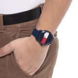  Shop Authentic Tommy Hilfiger Denim Quartz Blue Dial Blue Rubber Strap Watch for Men - 1791322 - Luxxuri