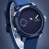  Shop Authentic Tommy Hilfiger Denim Blue Dial Blue Rubber Strap Watch for Men - 1791556 - Luxxuri