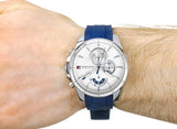  Shop Authentic Tommy Hilfiger Decker Quartz White Dial Blue Rubber Strap Watch for Men - 1791349 - Luxxuri