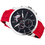  Shop Authentic Tommy Hilfiger Decker Quartz Black Dial Red Rubber Strap Watch for Men - 1791351 - Luxxuri