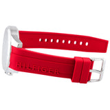  Shop Authentic Tommy Hilfiger Decker Quartz Black Dial Red Rubber Strap Watch for Men - 1791351 - Luxxuri
