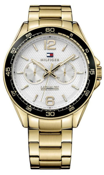  Shop Authentic Tommy Hilfiger Sport White Dial Gold Steel Strap Watch for Men - 1791365 - Luxxuri