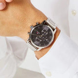  Shop Authentic Tommy Hilfiger Kane Chronograph Grey Dial Silver Steel Strap Watch for Men - 1791397 - Luxxuri