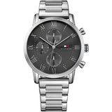  Shop Authentic Tommy Hilfiger Kane Chronograph Grey Dial Silver Steel Strap Watch for Men - 1791397 - Luxxuri