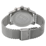  Shop Authentic Tommy Hilfiger Kane Quartz Blue Dial Silver Mesh Bracelet Watch for Men - 1791398 - Luxxuri