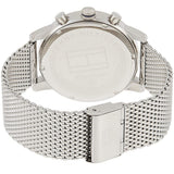  Shop Authentic Tommy Hilfiger Kane Quartz Blue Dial Silver Mesh Bracelet Watch for Men - 1791398 - Luxxuri