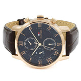  Shop Authentic Tommy Hilfiger London Chronograph Blue Dial Brown Leather Strap Watch for Men - 1791532 - Luxxuri