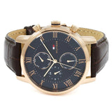  Shop Authentic Tommy Hilfiger Kane Chronograph Blue Dial Brown Leather Strap Watch for Men - 1791399 - Luxxuri