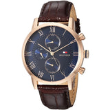  Shop Authentic Tommy Hilfiger Kane Chronograph Blue Dial Brown Leather Strap Watch for Men - 1791399 - Luxxuri
