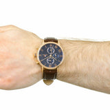  Shop Authentic Tommy Hilfiger Kane Chronograph Blue Dial Brown Leather Strap Watch for Men - 1791399 - Luxxuri