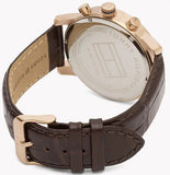  Shop Authentic Tommy Hilfiger Kane Chronograph Blue Dial Brown Leather Strap Watch for Men - 1791399 - Luxxuri