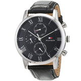  Shop Authentic Tommy Hilfiger Kane Quartz Black Dial Black Leather Strap Watch for Men - 1791401 - Luxxuri