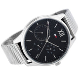  Shop Authentic Tommy Hilfiger Damon Quartz Chronograph Black Dial Silver Mesh Bracelet Watch for Men - 1791415 - Luxxuri