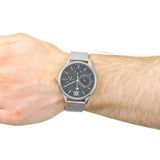  Shop Authentic Tommy Hilfiger Damon Quartz Chronograph Black Dial Silver Mesh Bracelet Watch for Men - 1791415 - Luxxuri