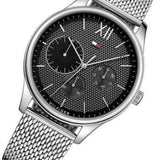  Shop Authentic Tommy Hilfiger Damon Quartz Chronograph Black Dial Silver Mesh Bracelet Watch for Men - 1791415 - Luxxuri
