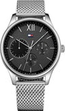  Shop Authentic Tommy Hilfiger Damon Quartz Chronograph Black Dial Silver Mesh Bracelet Watch for Men - 1791415 - Luxxuri