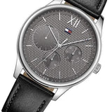  Shop Authentic Tommy Hilfiger Damon Multifunction Black Dial Black Leather Strap Watch for Men - 1791417 - Luxxuri