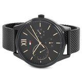  Shop Authentic Tommy Hilfiger Damon Quartz Black Dial Black Mesh Bracelet Watch for Men - 1791420 - Luxxuri