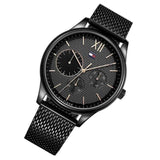  Shop Authentic Tommy Hilfiger Damon Quartz Black Dial Black Mesh Bracelet Watch for Men - 1791420 - Luxxuri