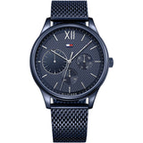  Shop Authentic Tommy Hilfiger Damon Quartz Blue Dial Blue Mesh Bracelet Watch for Men - 1791421 - Luxxuri