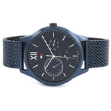  Shop Authentic Tommy Hilfiger Damon Quartz Blue Dial Blue Mesh Bracelet Watch for Men - 1791421 - Luxxuri
