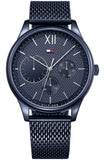  Shop Authentic Tommy Hilfiger Damon Quartz Blue Dial Blue Mesh Bracelet Watch for Men - 1791421 - Luxxuri